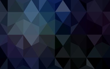 Üçgenler ve degrade origami tarzı oluşur koyu mavi köşeli tasarım deseni.