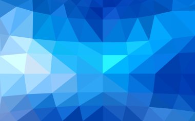 Üçgenler ve degrade origami tarzında oluşan ışık mavi köşeli tasarım deseni