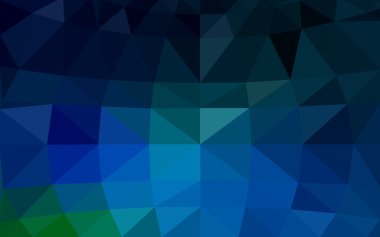 Üçgenler ve degrade origami tarzı oluşur koyu mavi, yeşil köşeli tasarım deseni