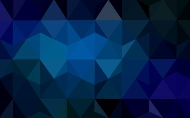 Üçgenler ve degrade origami tarzı oluşur koyu mavi köşeli tasarım deseni.
