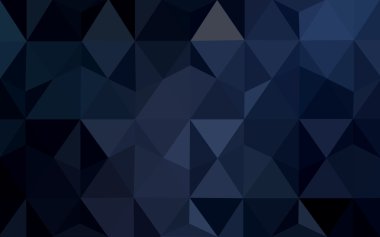 Üçgenler ve degrade origami tarzı oluşur koyu mavi köşeli tasarım deseni.