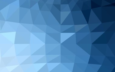 Üçgenler ve degrade origami tarzında oluşan ışık mavi köşeli tasarım deseni