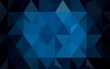 Üçgenler ve degrade origami tarzı oluşur koyu mavi köşeli tasarım deseni.