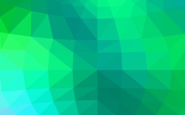 Üçgenler ve degrade origami tarzında oluşan ışık yeşil köşeli tasarım deseni