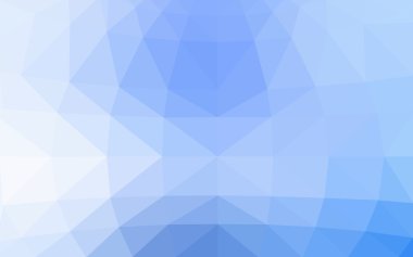 Üçgenler ve degrade origami tarzında oluşan ışık mavi köşeli tasarım deseni