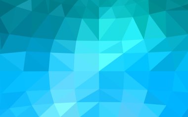 Üçgenler ve degrade origami tarzında oluşan ışık mavi köşeli tasarım deseni