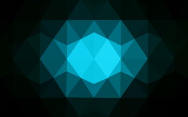 Üçgenler ve degrade origami tarzı oluşur koyu mavi köşeli tasarım deseni.