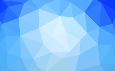 Üçgenler ve degrade origami tarzında oluşan ışık mavi köşeli tasarım deseni