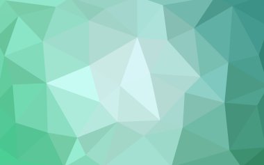 Üçgenler ve degrade origami tarzında oluşan ışık yeşil köşeli tasarım deseni