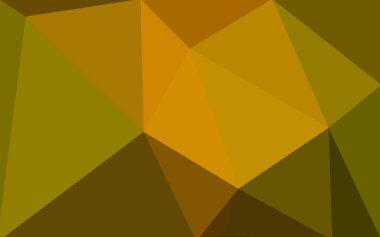 Üçgenler ve degrade origami tarzı oluşur çok renkli koyu yeşil, sarı, turuncu poligonal tasarım deseni.