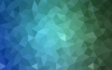 Üçgenler ve degrade origami tarzı oluşur çok renkli yeşil, mavi köşeli tasarım deseni.