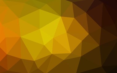 Üçgenler ve degrade origami tarzında oluşan koyu yeşil-sarı poligonal tasarım deseni