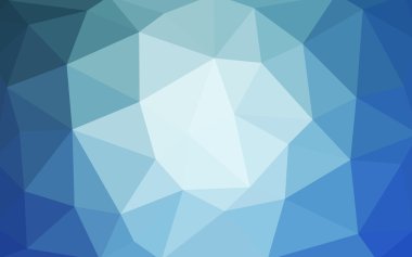 Üçgenler ve degrade origami tarzında oluşan ışık mavi köşeli tasarım deseni