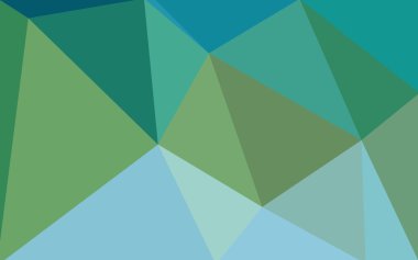 Üçgenler ve degrade origami tarzı oluşur çok renkli yeşil, mavi köşeli tasarım deseni.