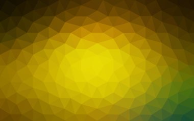 Üçgenler ve degrade origami tarzı oluşur çok renkli koyu yeşil, sarı, turuncu poligonal tasarım deseni.