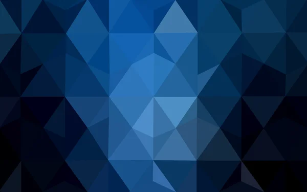 Modèle de conception polygonale bleu foncé, qui se composent de triangles et de dégradé dans le style origami . — Image vectorielle