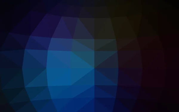 Modello di disegno poligonale blu scuro, che consiste di triangoli e gradiente in stile origami — Vettoriale Stock