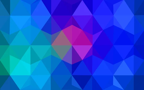 Multicolor blue, red polygonal design pattern, which consist of triangles and gradient in origami style. — Stock Vector