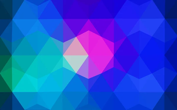 Multicolor blue, red polygonal design pattern, which consist of triangles and gradient in origami style. — Stock Vector