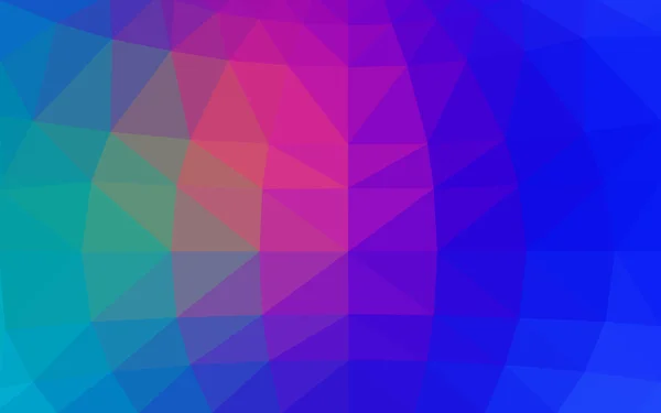 Hellblaues, rotes polygonales Muster, das aus Dreiecken und einem Farbverlauf im Origami-Stil besteht — Stockvektor