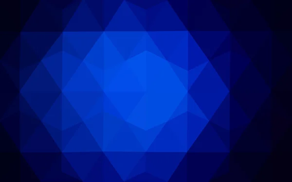 Patrón de diseño poligonal azul oscuro, que consiste en triángulos y gradiente en estilo origami . — Vector de stock