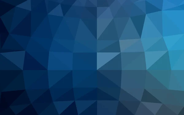 진한 파란색 다각형 디자인 패턴, 삼각형 및 그라데이션 종이 접기 스타일에서의 구성 — 스톡 벡터