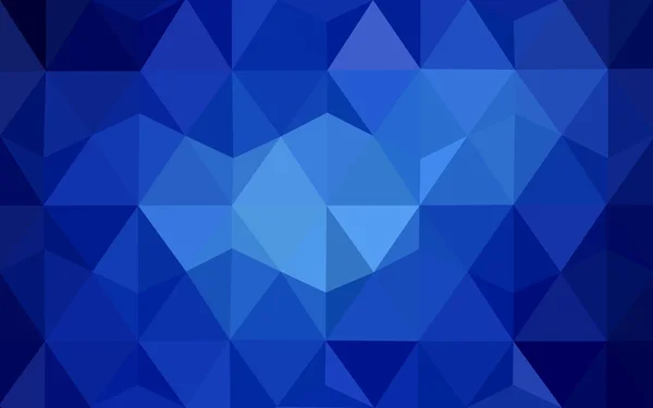 Modèle de conception polygonale bleu foncé, qui se composent de triangles et de dégradé dans le style origami . — Image vectorielle