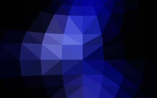 Mörk blå polygonal designmönster, som består av trianglar och lutningen i origami stil — Stock vektor