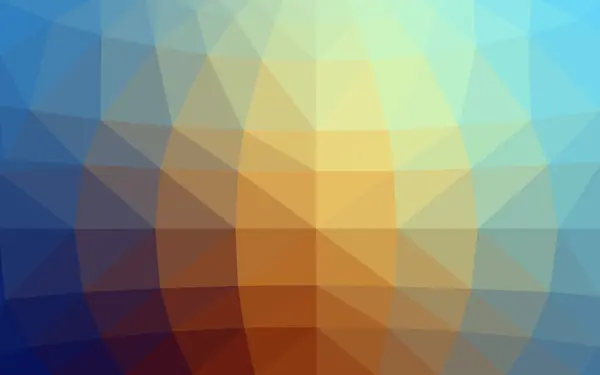 Modèle polygonal bleu clair-jaune, qui se composent de triangles et de dégradés dans le style origami — Image vectorielle