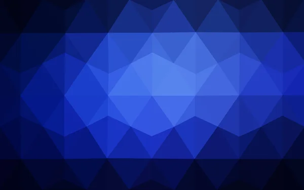Mörk blå polygonal designmönster, som består av trianglar och lutningen i origami stil. — Stock vektor