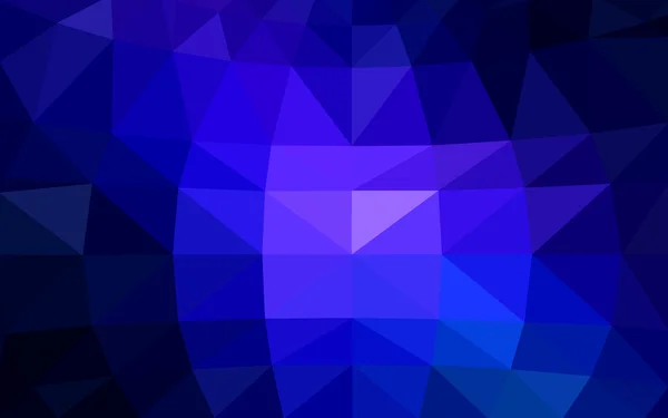 Mörk blå polygonal designmönster, som består av trianglar och lutningen i origami stil — Stock vektor