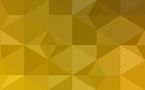 Dunkelgelbes polygonales Muster, das aus Dreiecken und einem Farbverlauf im Origami-Stil besteht. — Stockvektor