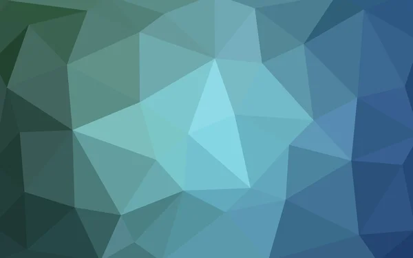Açık mavi, poligonal tasarım deseni, yeşil üçgenler ve degrade origami tarzı hangi oluşur — Stok Vektör
