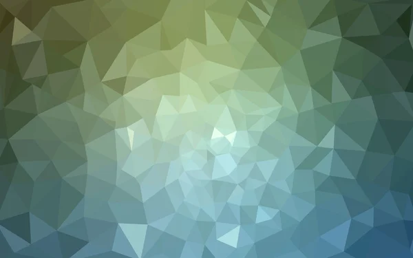 Modello poligonale verde multicolore, blu, composto da triangoli e gradiente in stile origami . — Vettoriale Stock