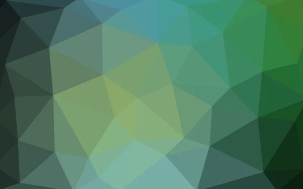 Azul claro, padrão de design poligonal verde, que consistem em triângulos e gradiente no estilo origami —  Vetores de Stock
