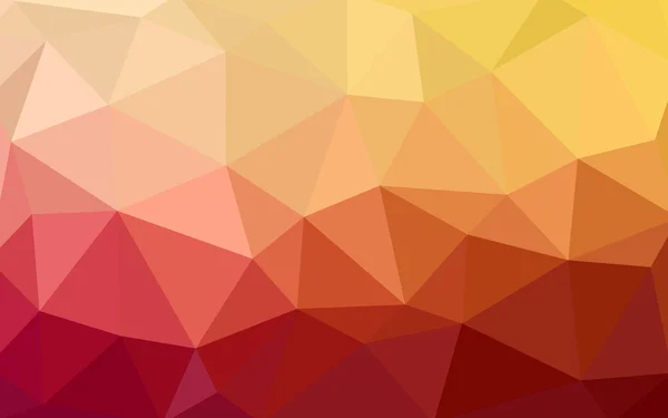Light red, yellow polygonal design pattern,which consist of triangles and gradient in origami style — Stock Vector