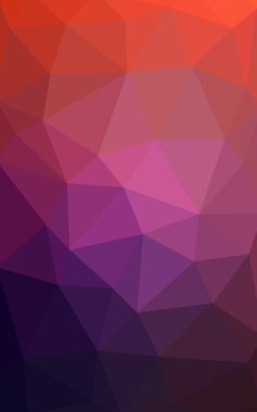 Üçgenler ve degrade origami tarzında oluşan hafif pembe, kırmızı kenarlı tasarım desen