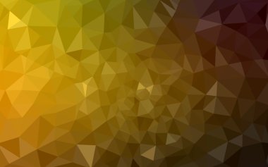 Üçgenler ve degrade origami tarzı oluşur çok renkli koyu yeşil, sarı, turuncu poligonal tasarım deseni.