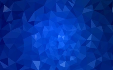 Üçgenler ve degrade origami tarzı oluşur koyu mavi köşeli tasarım deseni.