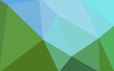 Üçgenler ve degrade origami tarzı oluşur çok renkli yeşil, mavi köşeli tasarım deseni.