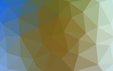 Üçgenler ve degrade origami tarzında oluşan ışık mavi-sarı poligonal tasarım deseni