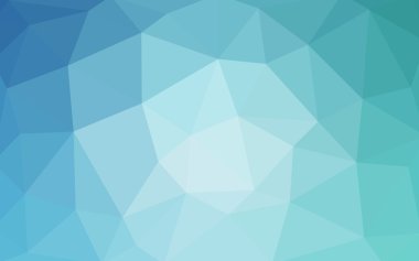 Üçgenler ve degrade origami tarzında oluşan ışık mavi köşeli tasarım deseni