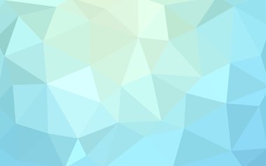 Üçgenler ve degrade origami tarzında oluşan ışık mavi köşeli tasarım deseni