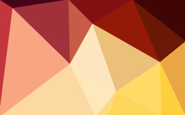 Üçgenler ve degrade origami tarzı oluşur çok renkli kırmızı, sarı, turuncu poligonal tasarım deseni.