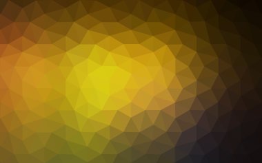 Üçgenler ve degrade origami tarzı oluşur çok renkli koyu yeşil, sarı, turuncu poligonal tasarım deseni.