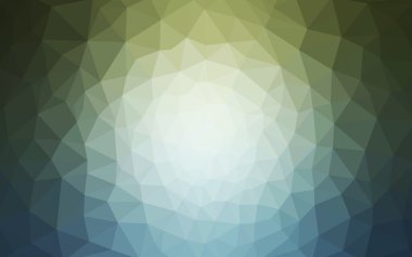 Üçgenler ve degrade origami tarzı oluşur çok renkli yeşil, mavi köşeli tasarım deseni.