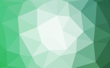 Üçgenler ve degrade origami tarzında oluşan ışık yeşil köşeli tasarım deseni