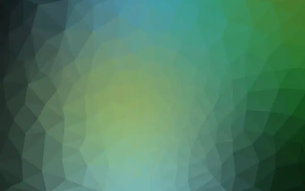 삼각형 및 그라데이션 종이 접기 스타일에서로 구성 된 다 색 녹색, 파란색 다각형 디자인 패턴. — 스톡 벡터