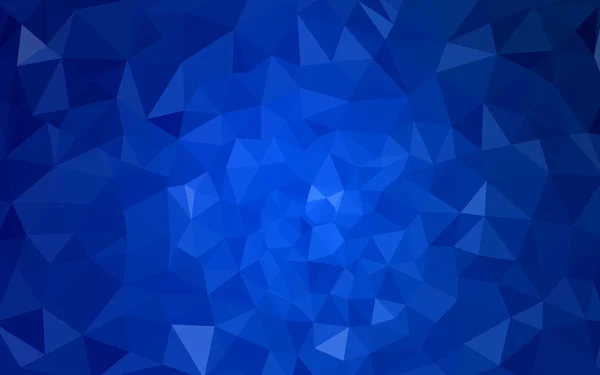 Patrón de diseño poligonal azul oscuro, que consiste en triángulos y gradiente en estilo origami . — Vector de stock