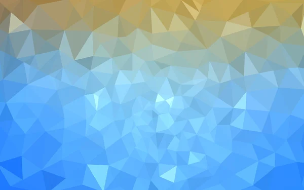 Patrón de diseño poligonal multicolor azul, amarillo, naranja, que consiste en triángulos y gradiente en estilo origami . — Vector de stock
